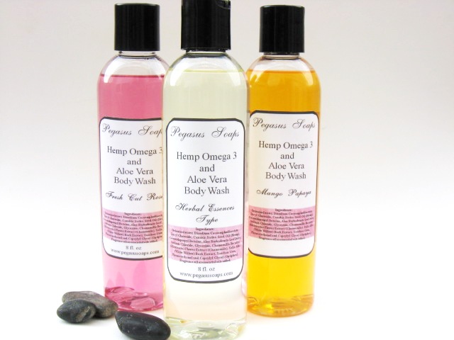 Rosemary Mint Hemp Omega 3 and Aloe Body Wash 8 oz