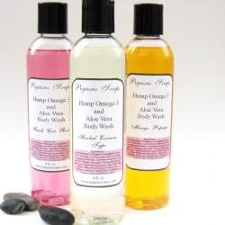 Mango Papaya Hemp Omega 3 and Aloe Body Wash 8 oz